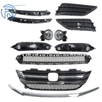Front Bumper Grille Set with Fog Lamps for Honda Pilot (2016-2018)
