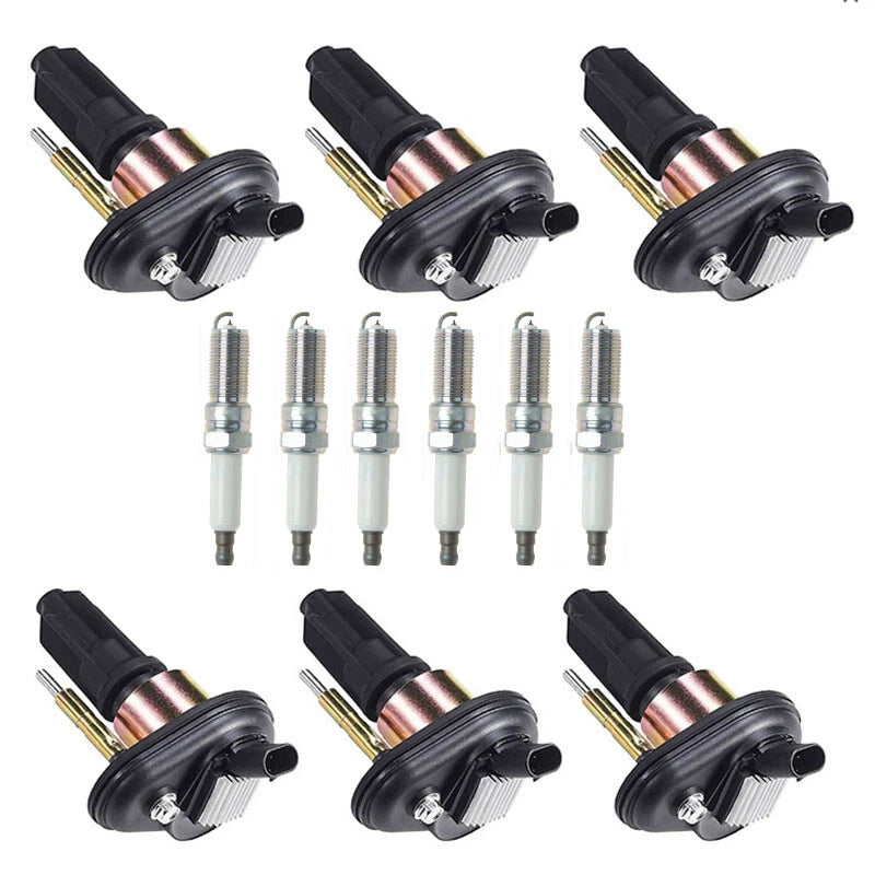6X Ignition Coils + 6X Spark Plugs for Chevrolet Trailblazer GMC Envoy (2002–2005)