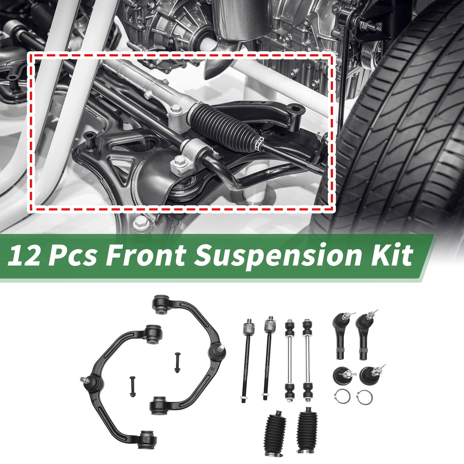 12 Pcs Front Upper Control Arms for Ford Ranger (1998–2011) No.K80052/K80054