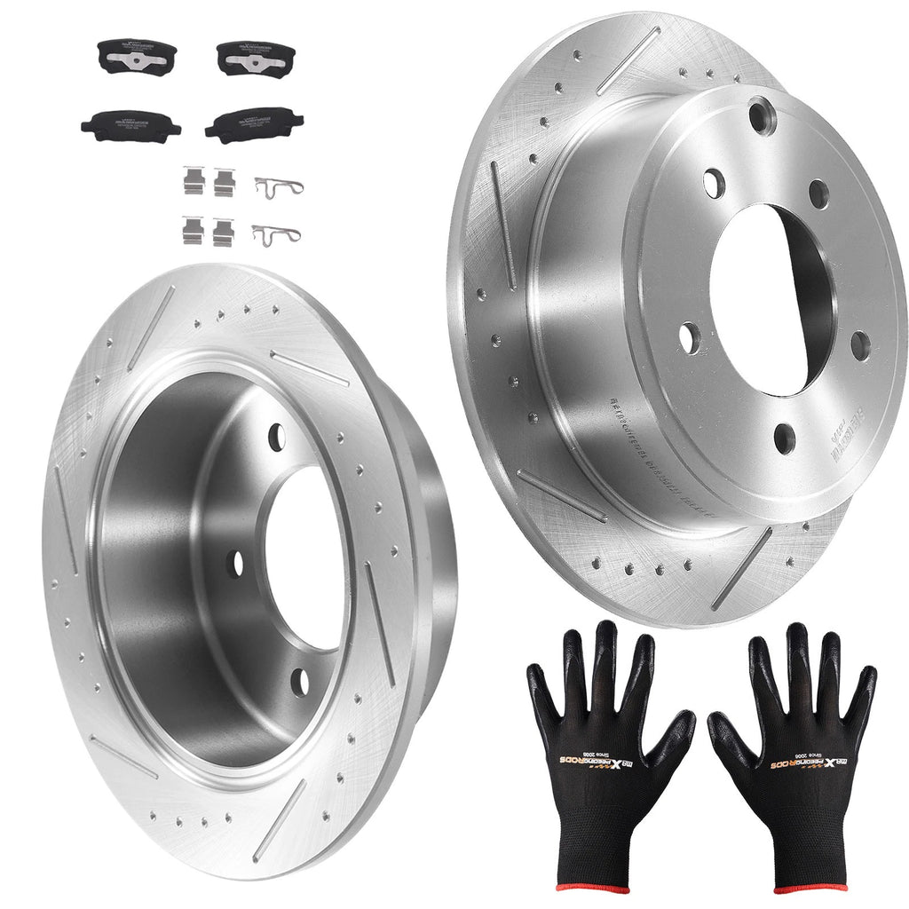 Rear Brake Rotors & Ceramic Pads Set for Chrysler 200 Sebring/Dodge Avenger (2007–2014)