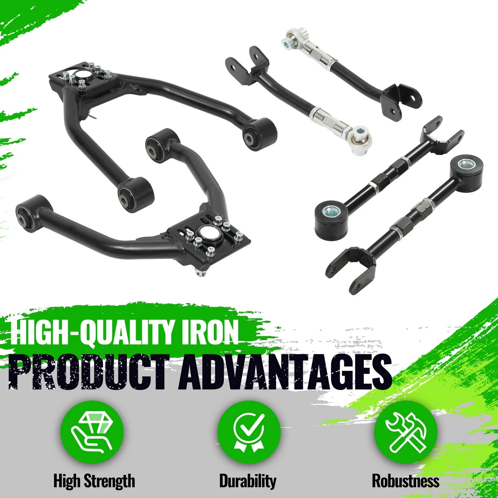 Front Rear Camber Arm & Traction Rod for Nissan 350Z Infiniti G35 (2003–2009)