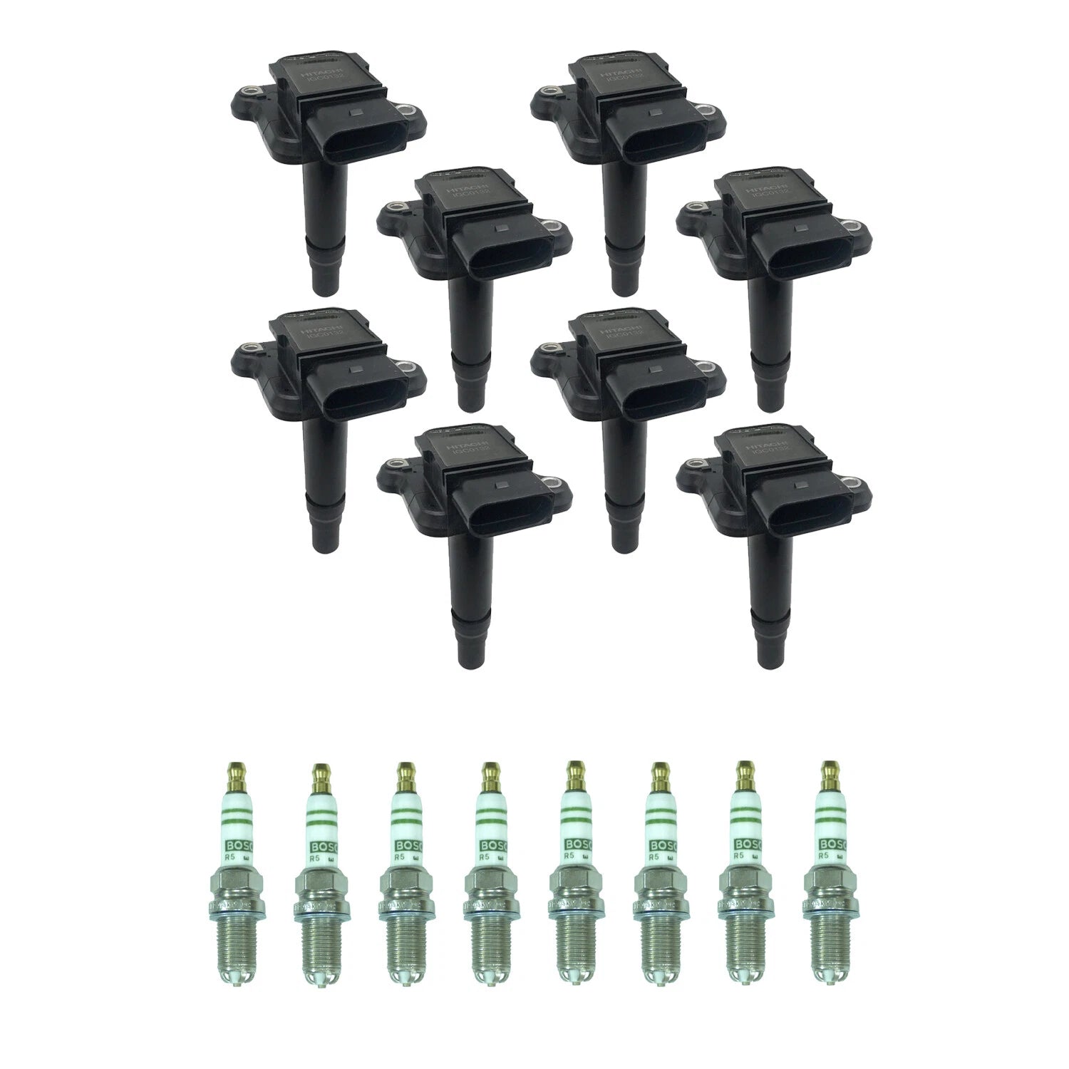 Set of 8 Ignition Coils & Spark Plugs for Audi A8 Quattro 4.2 V8 (2004–2009)