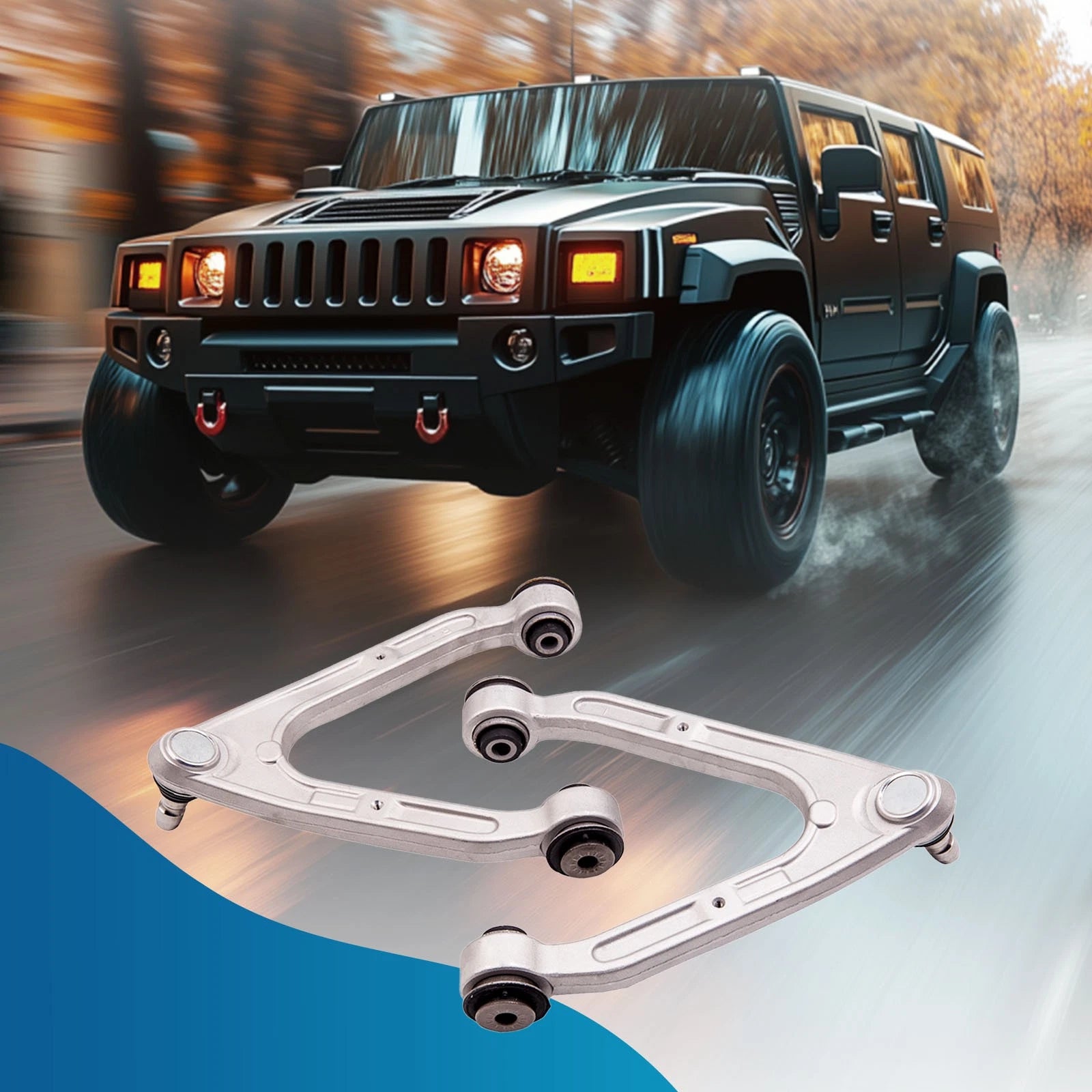 2Pcs Suspension Kit Front Upper Control Arms for Hummer H3 H3T (2006–2010)