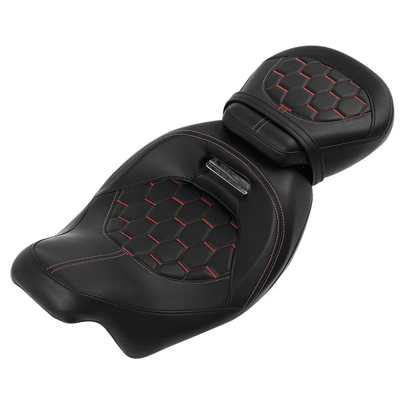 Black Driver Passenger Seat for Harley Touring Electra Road Glide (2009–2023)