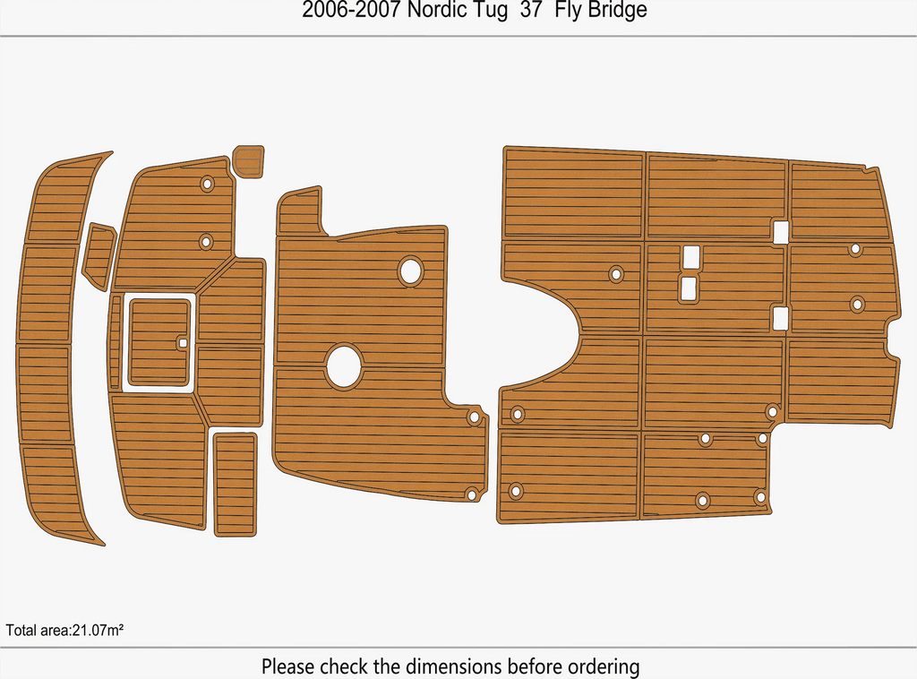 EVA Pads Flooring Mat for Nordic Tug 37 (2007)