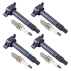 Set of 4 Ignition Coils + Spark Plugs for Toyota 4Runner Camry FJ Scion TC (2003–2023) UF487