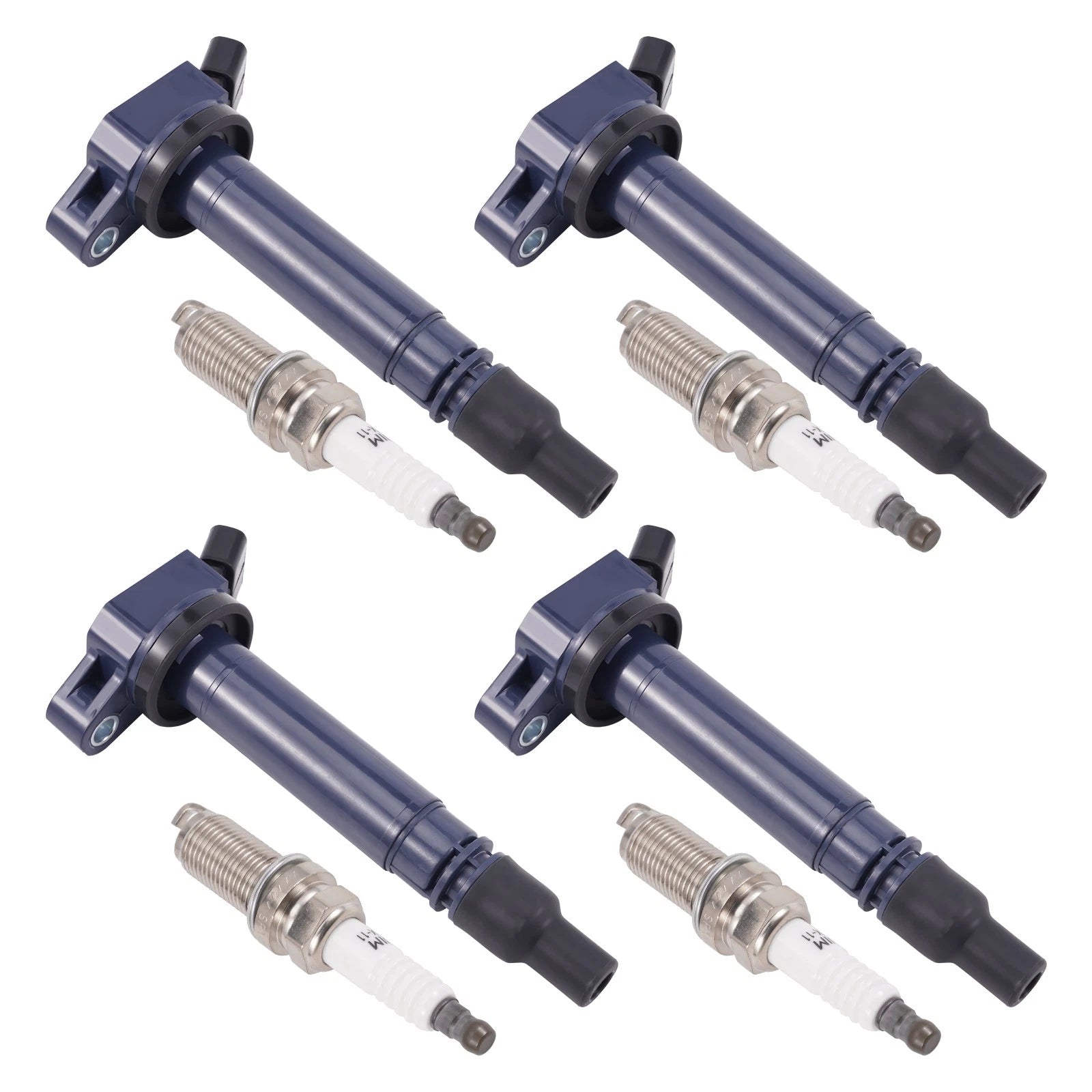 Set of 4 Ignition Coils + Spark Plugs for Toyota 4Runner Camry FJ Scion TC (2003–2023) UF487