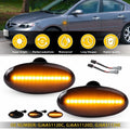 2X Dark Smoke Amber LED Front Fender Side Marker Lights for Mazda 2/3/5/MPV (2003–2015)