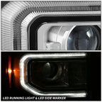 Right Headlight for GMC Sierra 1500 Limited (2016–2019) OE Style Black Amber