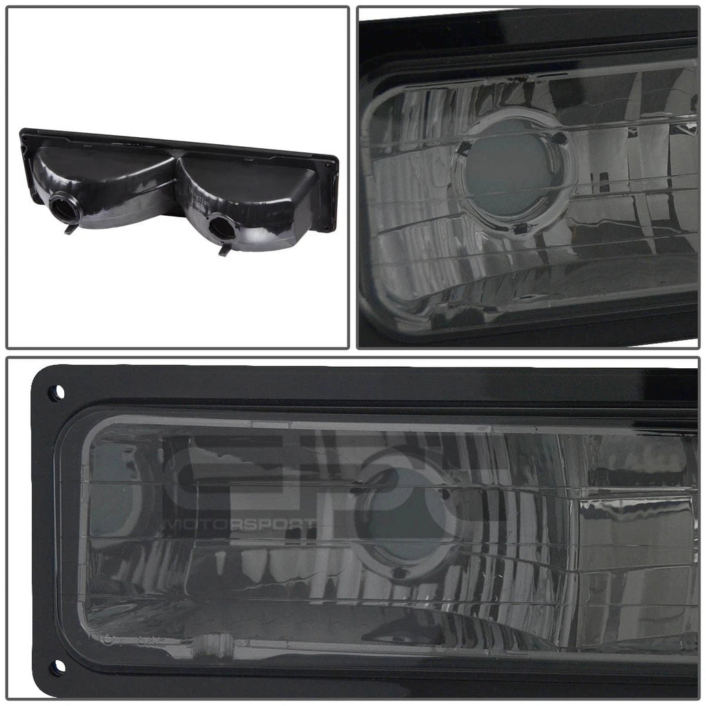 Smoke Tint Bumper Light for GMC Sierra/Chevy Silverado C/K Truck K3500 (1988–1998)