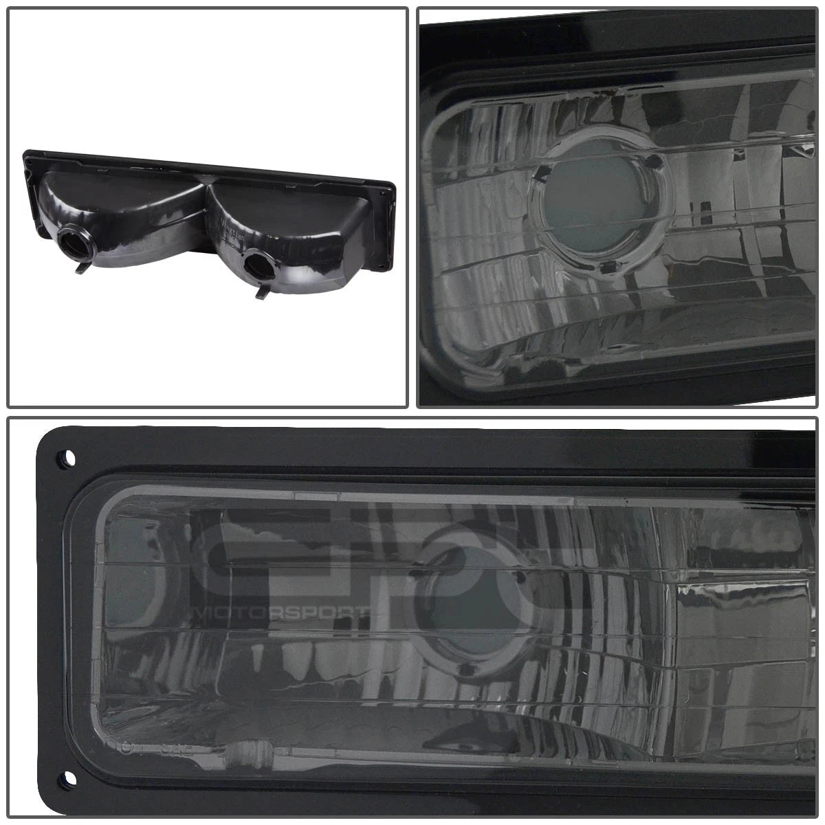 Smoke Tint Bumper Light for GMC Sierra/Chevy Silverado C/K Truck K3500 (1988–1998)