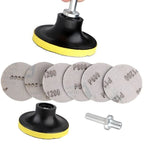 Sanding Disc Set 800/1200/2000 Grit + Mandrel for Automotive Polishing