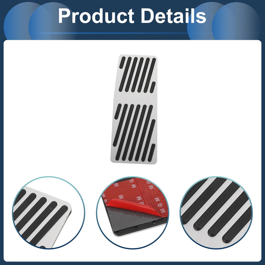 Footrest Pedal Cover for Mazda 3 (2020) Aluminum Alloy Silver Tone