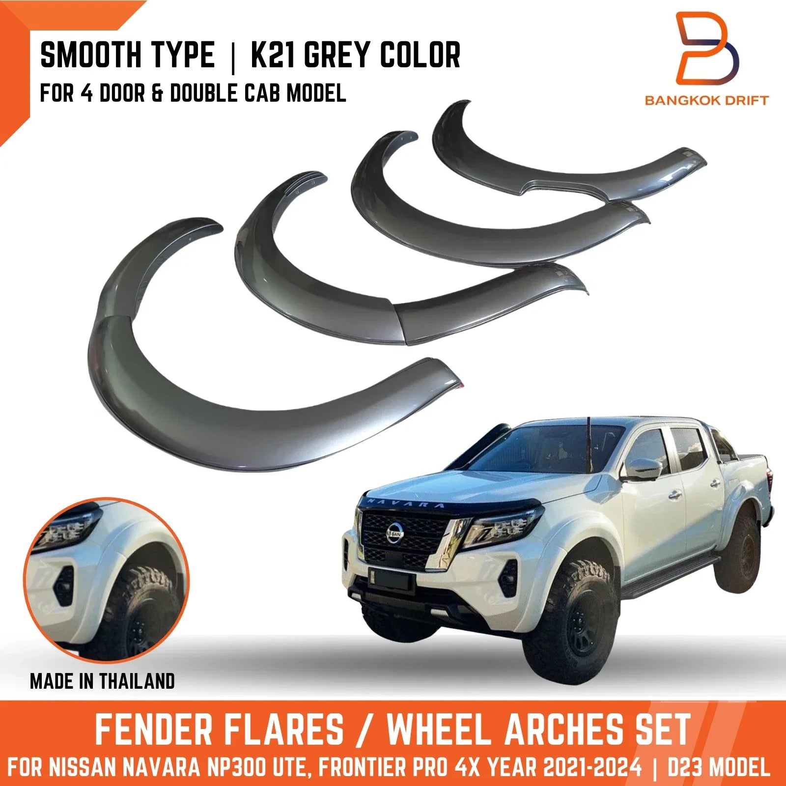 6" Fender Flares for Nissan Navara (2021-2023)