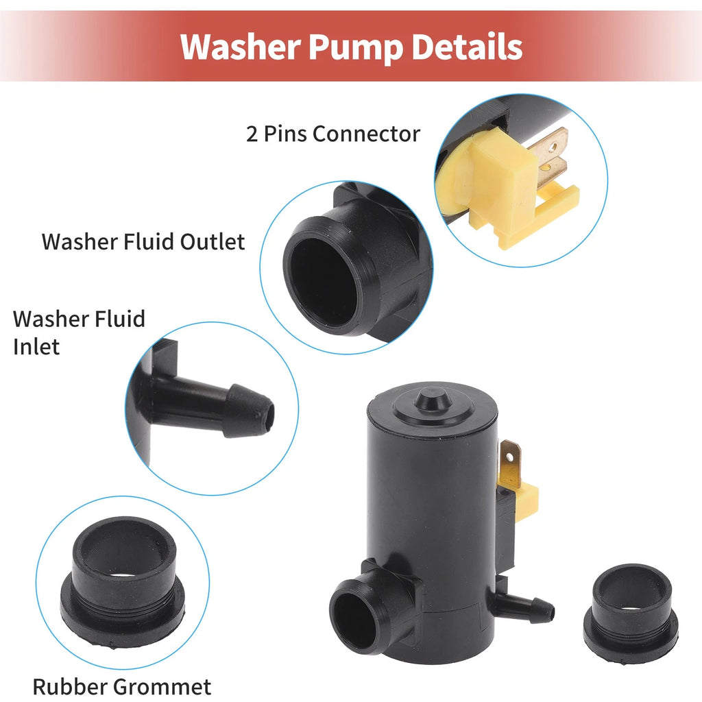 Windshield Washer Pump w/Grommet for Subaru (No. 76806SL0E11)