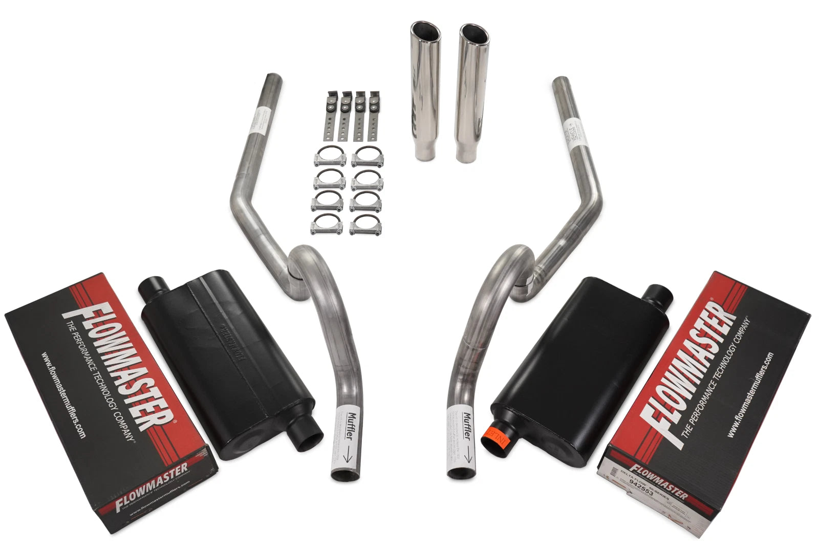 2.5" Dual Exhaust Kit for GM A Body (1964–1972) - Flowmaster 50 Series DF Rear Exit