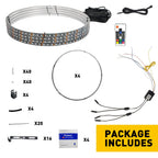 LED Wheel Ring Rim Lights for Universal Vehicles (15.5", RGB, Bluetooth)