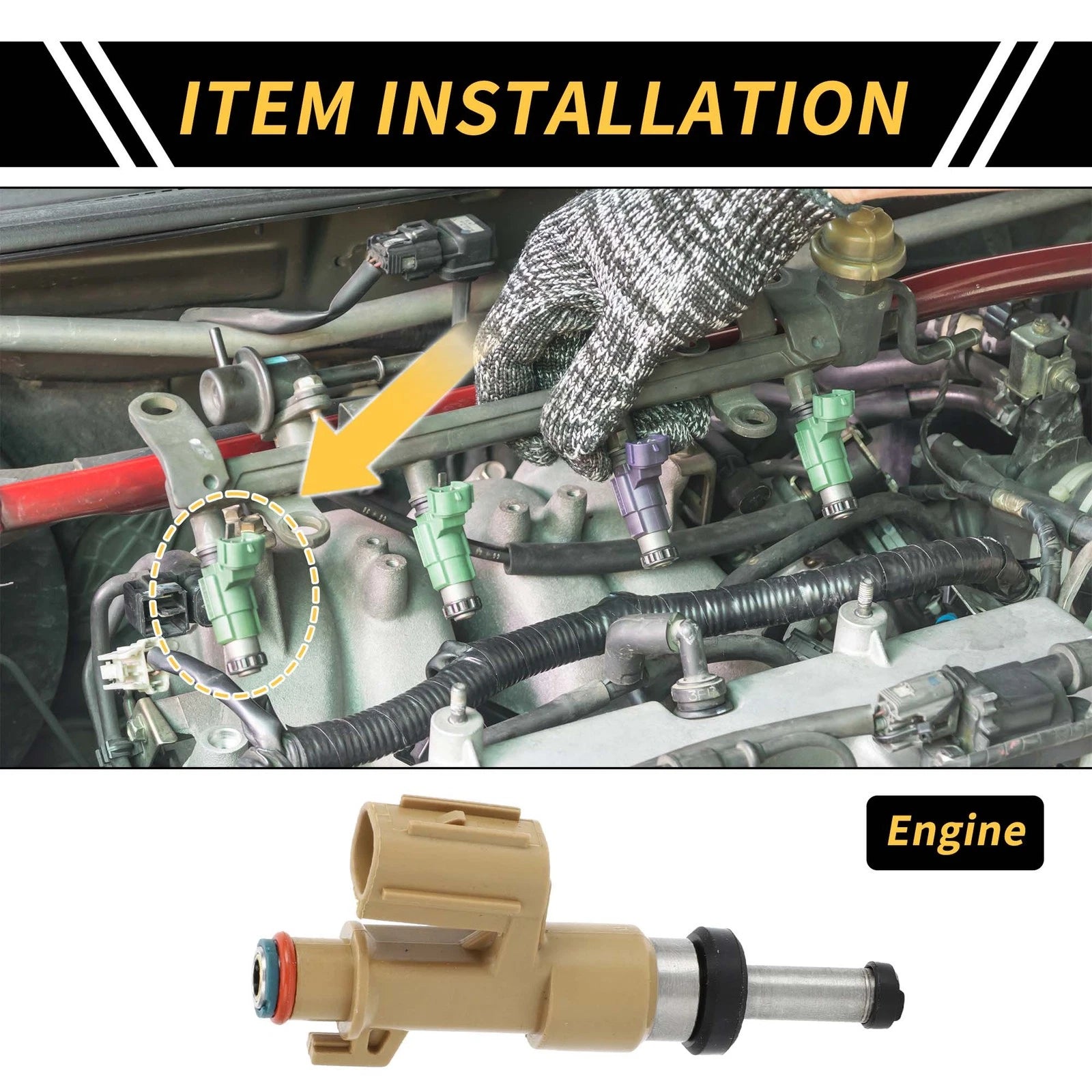 Fuel Injector for Toyota Tundra (2007–2009) No. 2320909150, 12 Holes