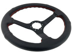 Steering Wheel Cover Black Perforated Leather Red Stitch for Toyota Hilux (2010–2018)