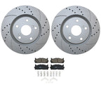 Front Brake Kit with 296mm Drilled Rotors & TRW Pro Ceramic Pads for ES350, Avalon, Camry (2007–2019)