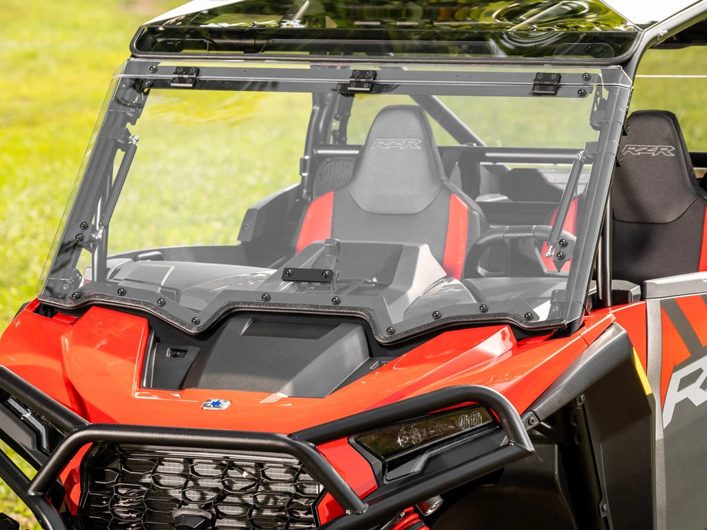 SuperATV Polycarbonate Flip Windshield for Polaris RZR XP (2024+)