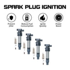 Set of 4 Ignition Coils + 4 Spark Plugs for Cadillac STS (2006–2010) 4.4L 4.6L V8