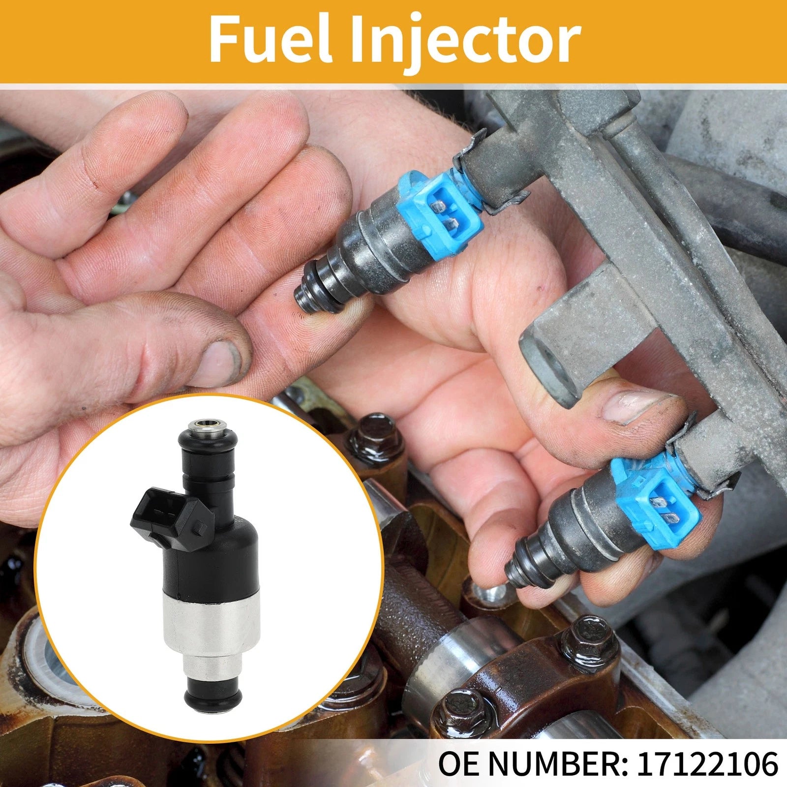 Fuel Injector No. 17122106 for Chevrolet S10 (1999–2000) 1 Pc Black