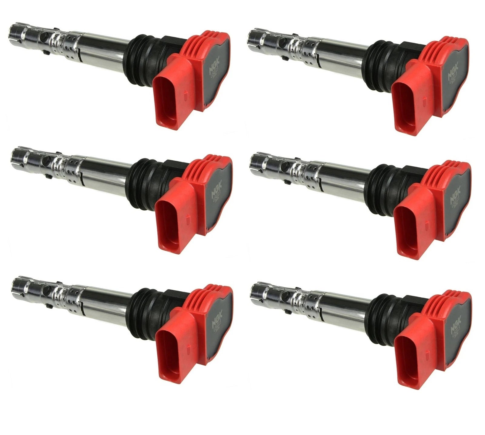 Set of 6 NGK COP Ignition Coils for Audi A4 A6 Quattro V6 3.0L (2002–2008)