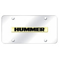 Gold Name on Chrome License Plate - Officially Licensed for Hummer
