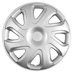 Wheel Cover Hubcaps Push-On Silver Front Set for Toyota Corolla (2000–2002)