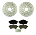 Set of 2 Front Vented Rotors & Ceramic Disc Brake Pads for Mercedes W204 (2007–2014)