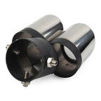 Dual Stainless Steel Rear Exhaust Pipe Tail Muffler Tip for Universal Vehicles