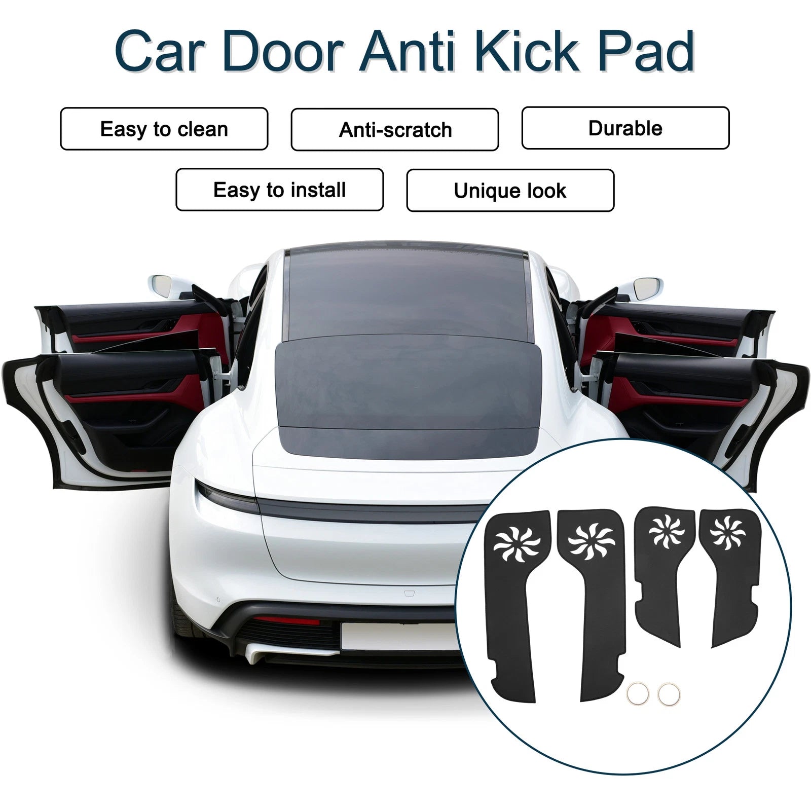 Set of 1 Car Door Anti Kick Pad Sticker Protector for Lexus LX570 (2009–2014)