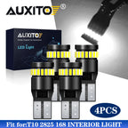 Set of 4 AUXITO Canbus T10 194 168 2825 LED Light Bulbs for