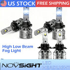Set of 6 LED Headlight & Fog Light Bulbs for 9005/9006 (Universal)
