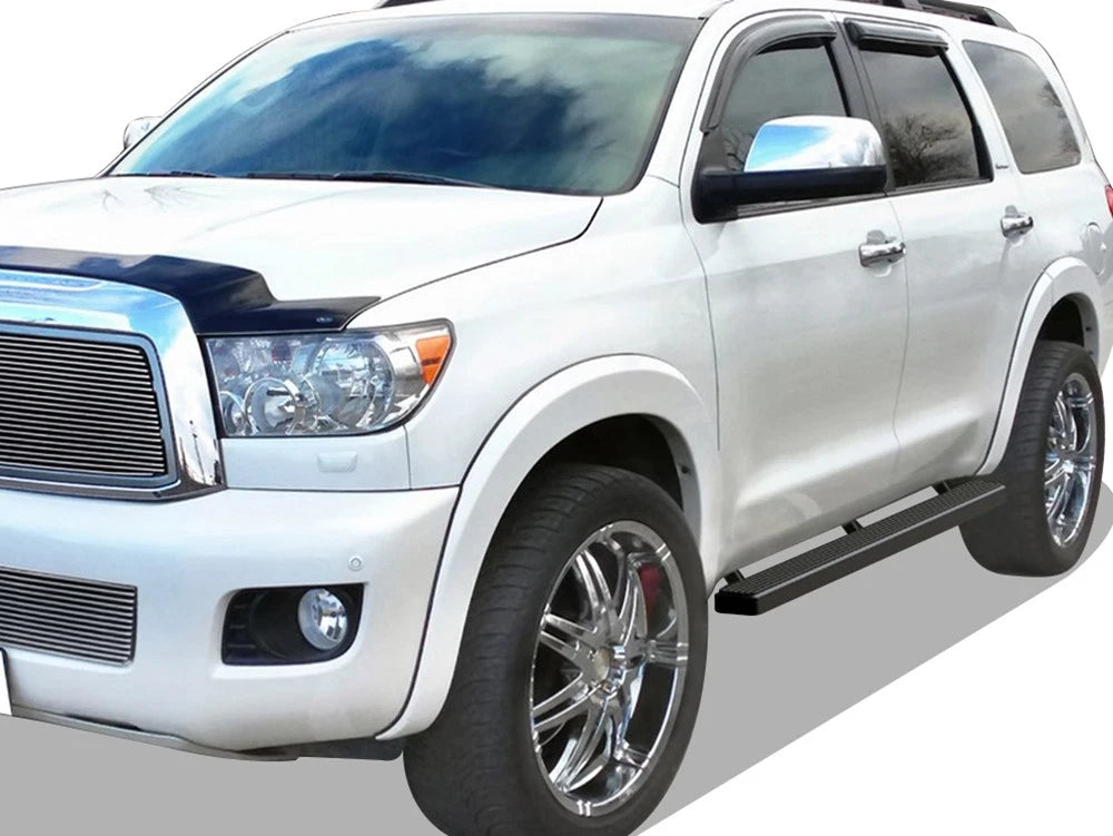 4" Matte Black Running Boards for Toyota Sequoia (2008-2022)