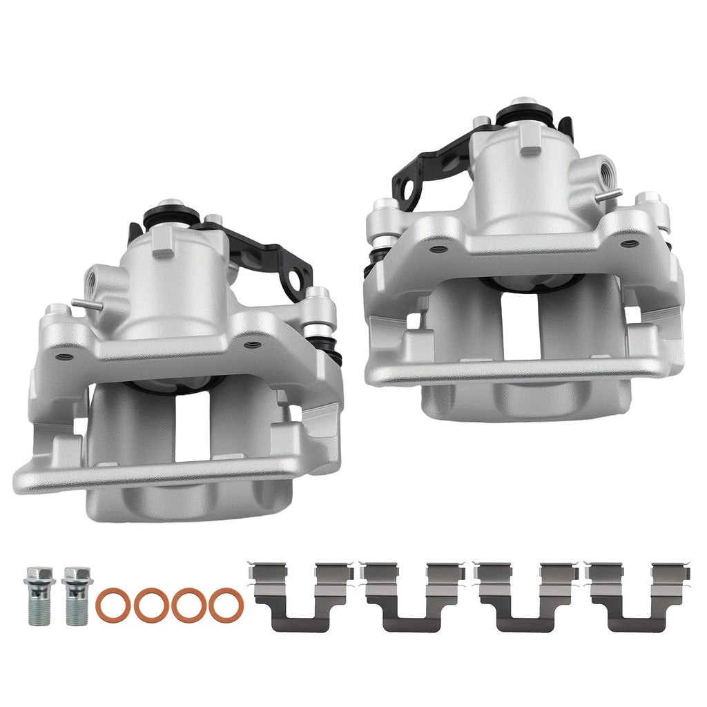 Set of 2 Rear Brake Calipers for Audi A4 Quattro (2005–2009) with Bracket