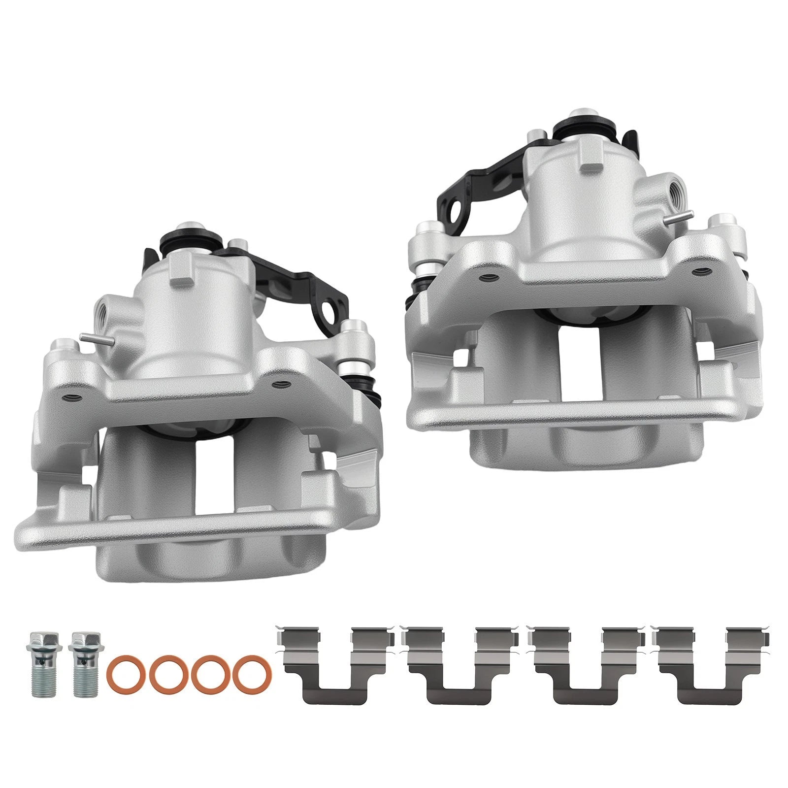 Set of 2 Rear Brake Calipers for Audi A4 Quattro (2005–2009) with Bracket