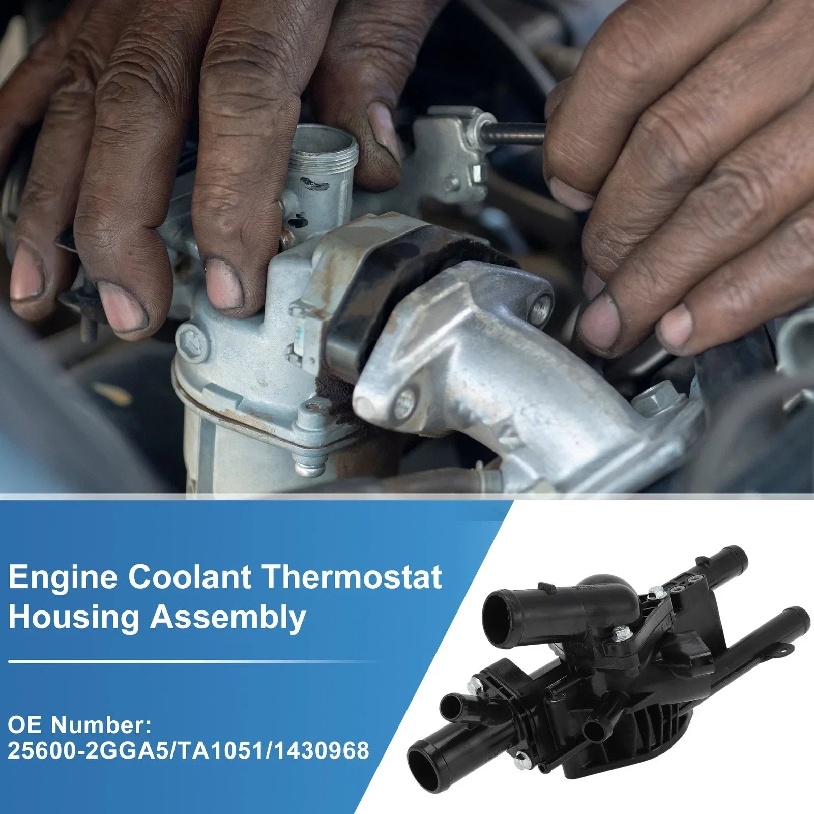 Coolant Thermostat Housing Assembly for Hyundai Santa Fe, Sonata (2015-2020)