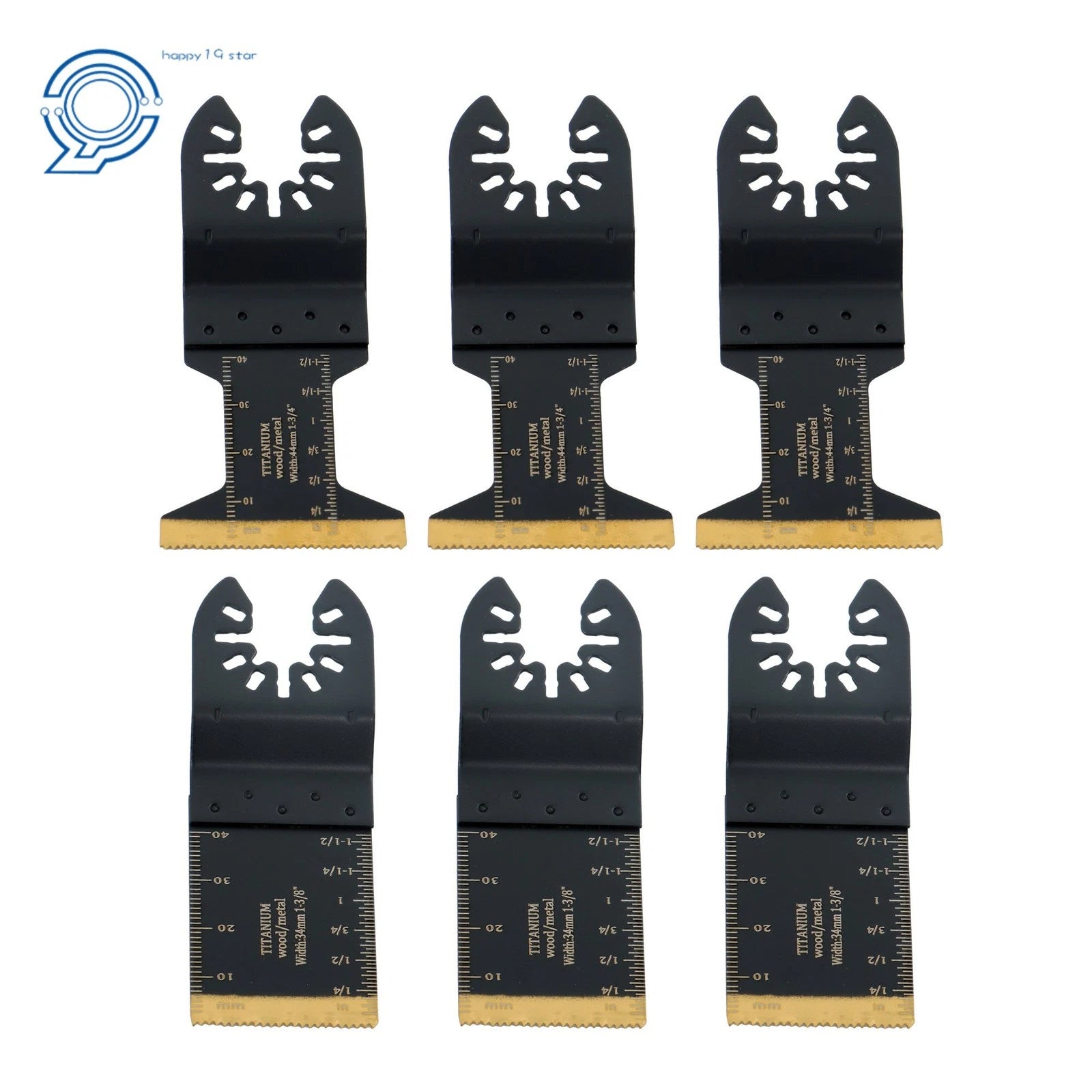 50PCS Titanium Oscillating Tool Blades Set for Oscillating Saw