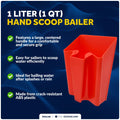 1 Liter Red Marine Scoop Bailer for Optimist Dinghies