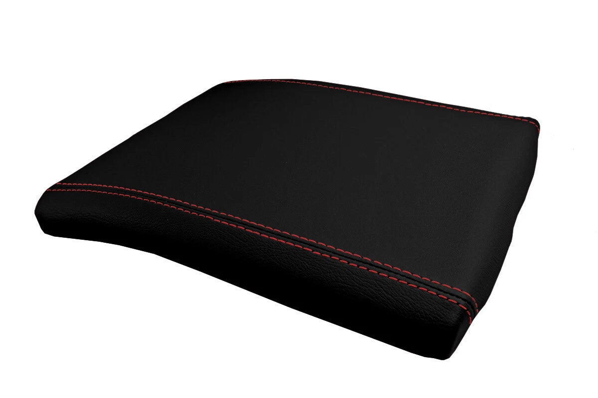 Console Lid Cover for Ford F150 (2004–2008) - Leather, Red Stitch