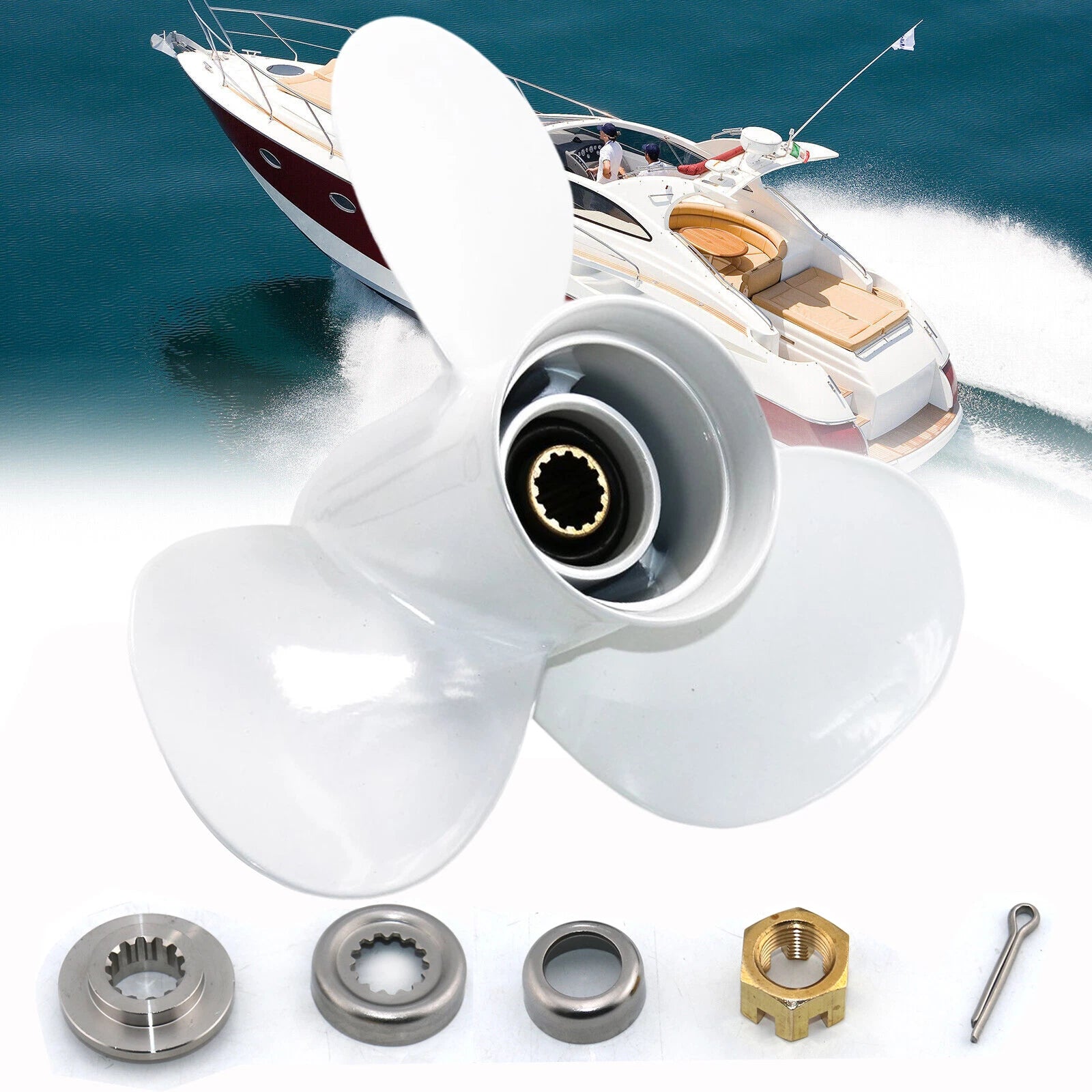 11.25 x 14 Boat Propeller for Yamaha Engine 25-60HP (Aluminum)