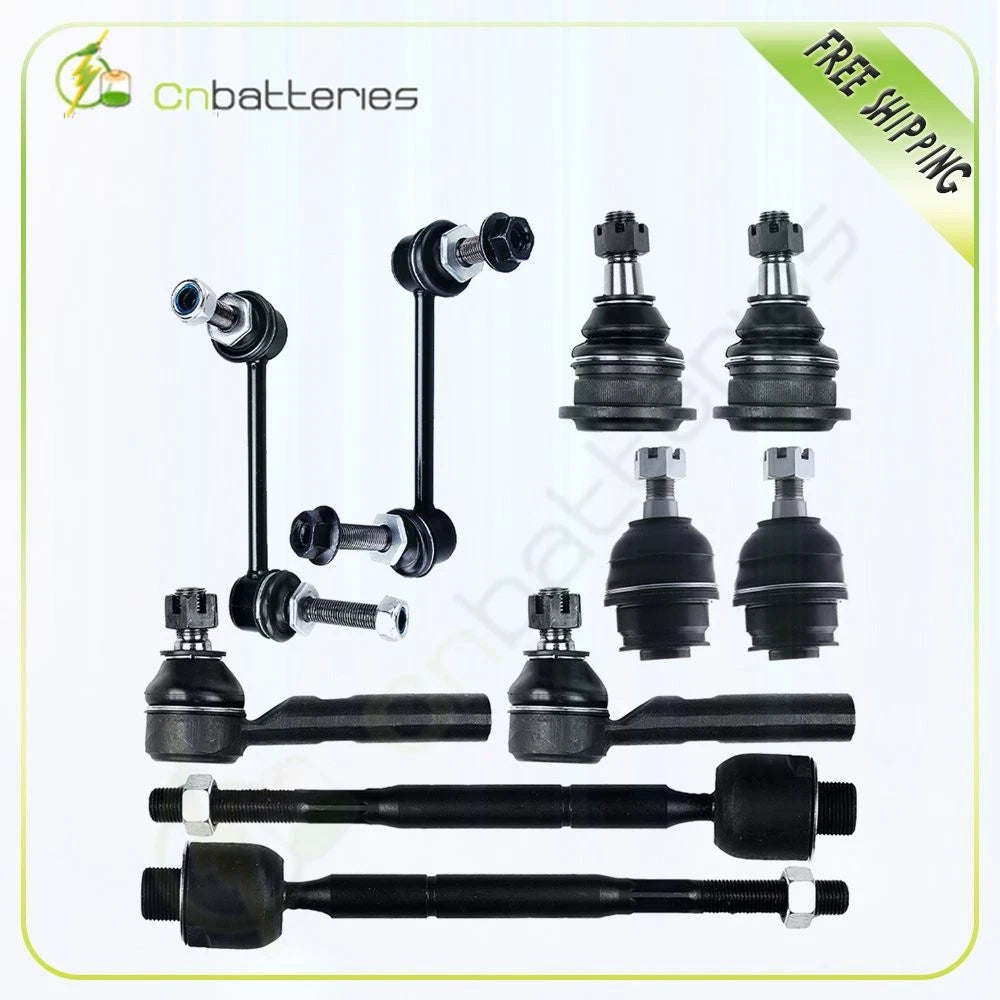 Set of 10 Front Ball Joints Tie Rod Ends Sway Bars for Lexus GX470 (2003–2009)