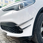 ABS Carbon Look Front Bumper Side Air Vent Fin Trim for Alfa Romeo Stelvio (2017–2025)