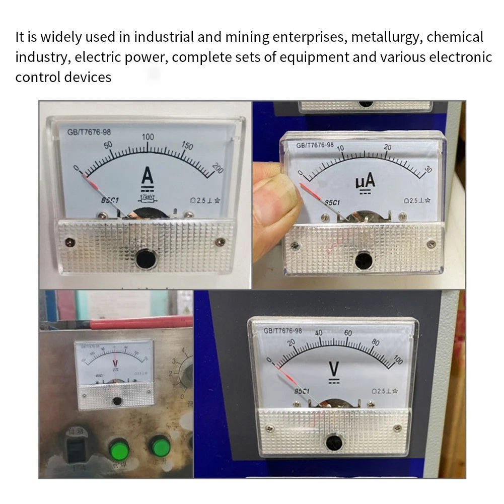 Analog DC Ammeter 85C1 1A for Easy Reading and Installation