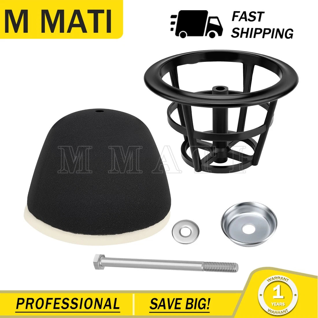 Air Filter Cage Holder Basket w/ Bolt Washer Kit for Yamaha YZ80 (1993–2001)