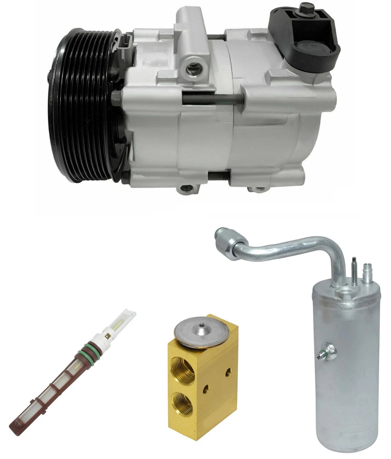 A C Compressor Kit Replacement for Ford Excursion 5.4L 6.0L (2003–2004)