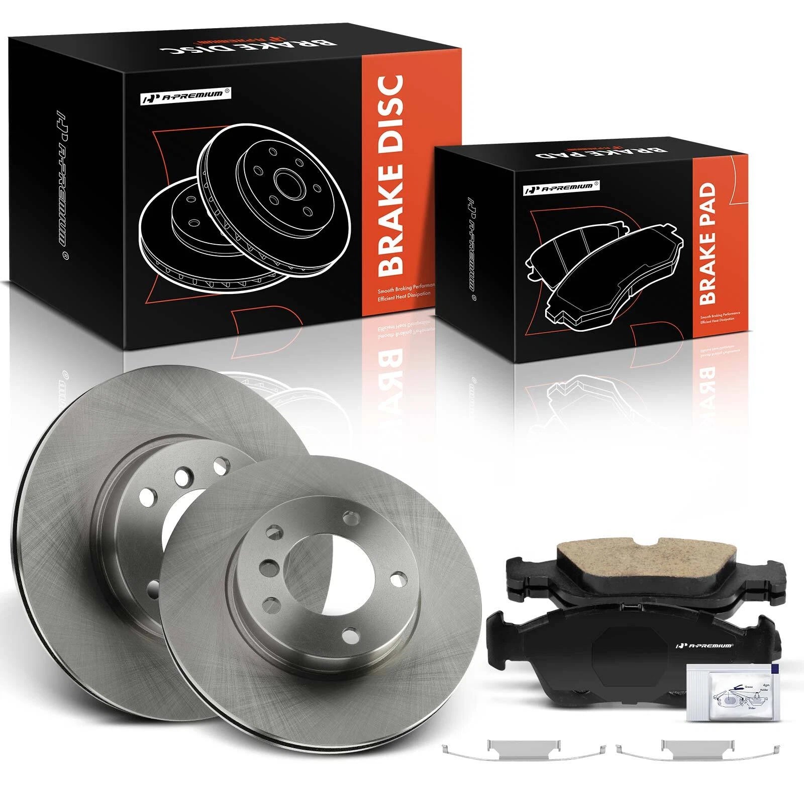 Front Disc Brake Rotors & Ceramic Pads for BMW 318i 320i 325i (1992–1998)