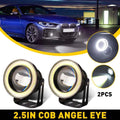 2X 2.5" Round Projector LED Halo DRL Fog Lights for Universal Fit